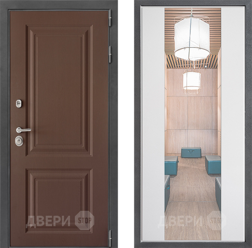 Дверь Дверной континент ДК-3/729 ФЛЗ-1 Зеркало Белый софт в Голицыно