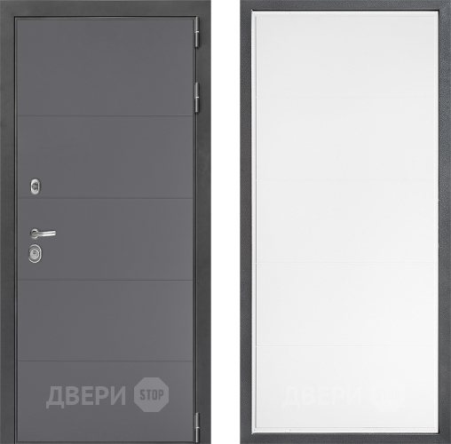 Входная металлическая Дверь Дверной континент ДК-3/649 ФЛ-649 Белый софт в Голицыно