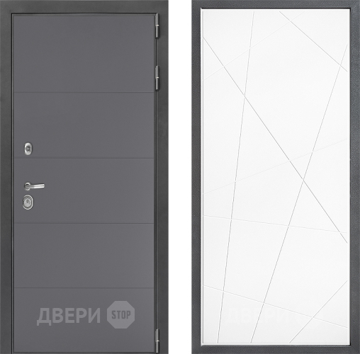 Входная металлическая Дверь Дверной континент ДК-3/649 ФЛ-655 Белый софт в Голицыно