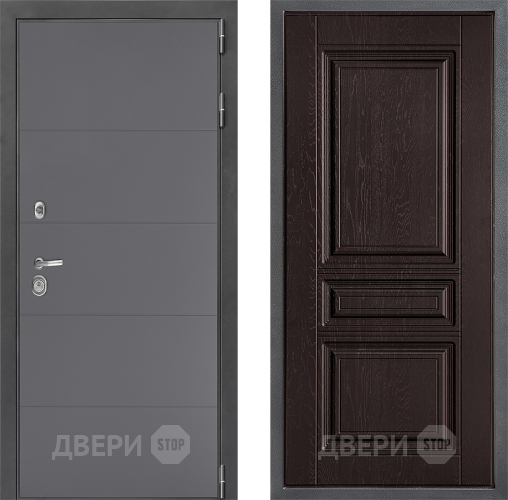 Входная металлическая Дверь Дверной континент ДК-3/649 ФЛ-243 Дуб шоколадный в Голицыно