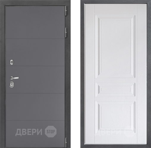 Входная металлическая Дверь Дверной континент ДК-3/649 ФЛ-243 Альберо Браш серебро в Голицыно