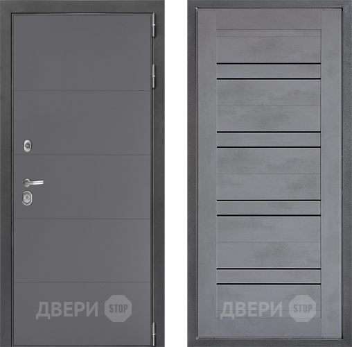 Входная металлическая Дверь Дверной континент ДК-3/649 ФЛ-49 Бетон серый в Голицыно