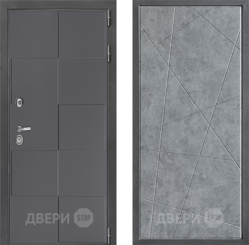 Входная металлическая Дверь Дверной континент ДК-3/606 ФЛ-655 Бетон серый в Голицыно