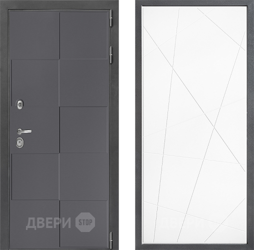 Входная металлическая Дверь Дверной континент ДК-3/606 ФЛ-655 Белый софт в Голицыно