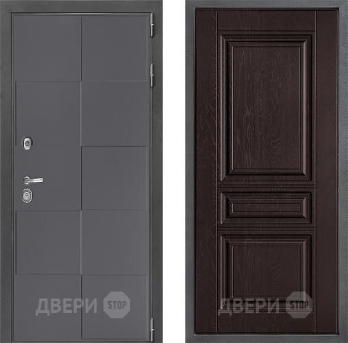 Входная металлическая Дверь Дверной континент ДК-3/606 ФЛ-243 Дуб шоколадный в Голицыно