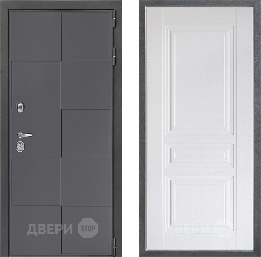 Входная металлическая Дверь Дверной континент ДК-3/606 ФЛ-243 Альберо Браш серебро в Голицыно