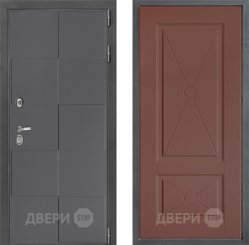 Входная металлическая Дверь Дверной континент ДК-3/606 ФЛ-617 Ясень шоколадный в Голицыно