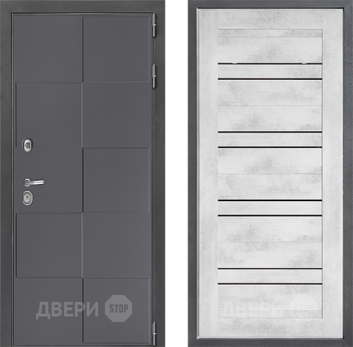 Входная металлическая Дверь Дверной континент ДК-3/606 ФЛ-49 Бетон снежный в Голицыно