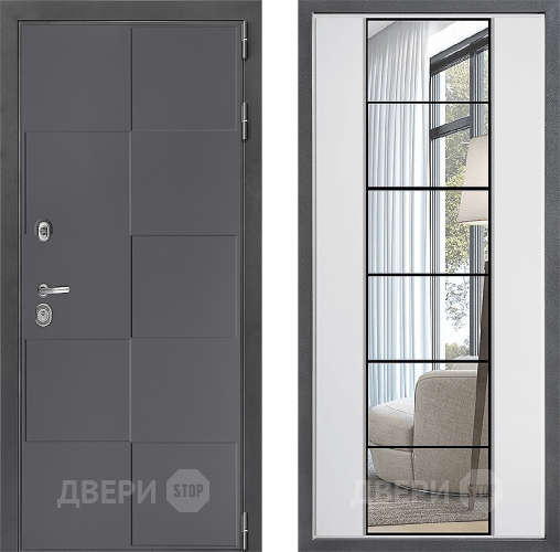 Дверь Дверной континент ДК-3/606 ФЛЗ-2 Зеркало Белый софт в Голицыно