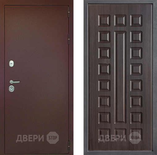 Входная металлическая Дверь Дверной континент Рубикон Медь Дизайн ФЛ-183 Венге в Голицыно