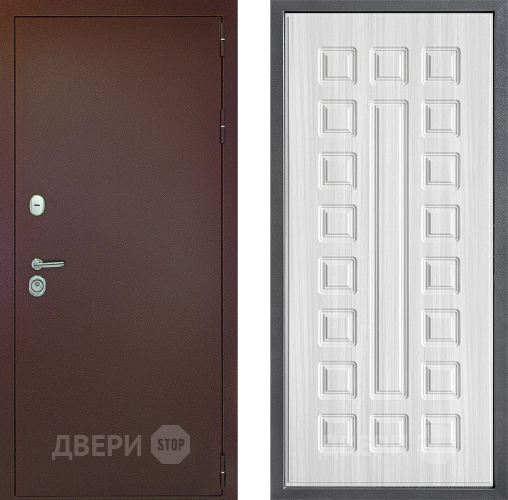 Входная металлическая Дверь Дверной континент Рубикон Медь Дизайн ФЛ-183 Сандал белый в Голицыно
