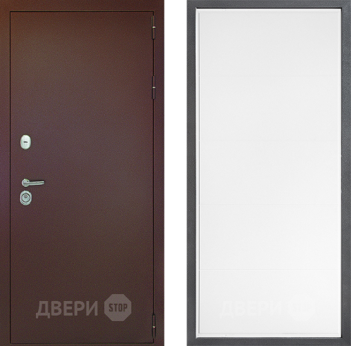 Дверь Дверной континент Рубикон Медь Дизайн ФЛ-649 Белый софт в Голицыно