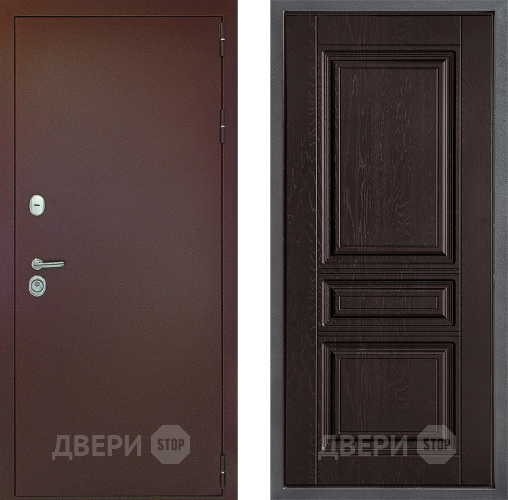 Дверь Дверной континент Рубикон Медь Дизайн ФЛ-243 Дуб шоколадный в Голицыно