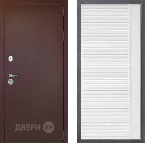Дверь Дверной континент Рубикон Медь Дизайн ФЛ-757 Белое Стекло Софт милк в Голицыно