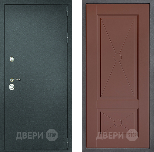 Входная металлическая Дверь Дверной континент Рубикон Серебро Дизайн ФЛ-617 Ясень шоколадный в Голицыно