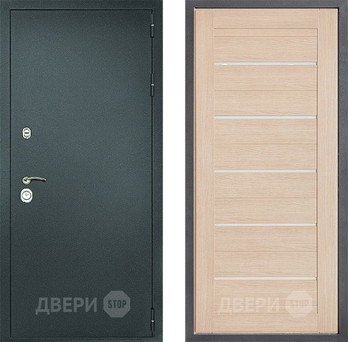 Входная металлическая Дверь Дверной континент Рубикон Серебро Дизайн ФЛ-46 Капучино в Голицыно