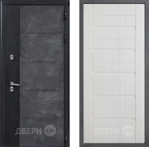 Входная металлическая Дверь Дверной континент ДК-15 Бетон ТЕРМО ФЛ-70 Лиственница белая в Голицыно