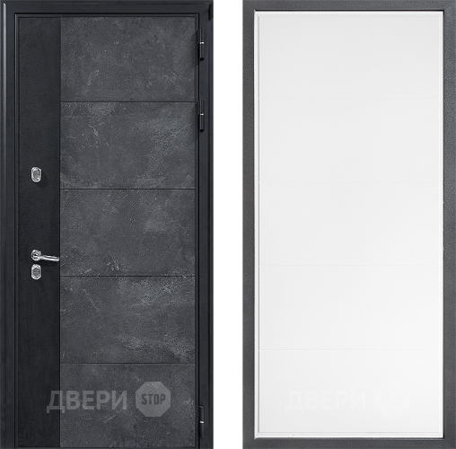 Входная металлическая Дверь Дверной континент ДК-15 Бетон ТЕРМО ФЛ-649 Белый софт в Голицыно