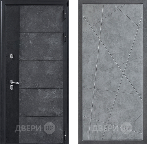 Входная металлическая Дверь Дверной континент ДК-15 Бетон ТЕРМО ФЛ-655 Бетон серый в Голицыно