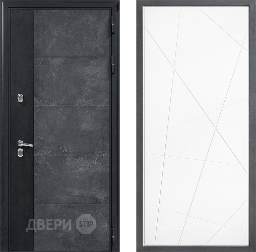 Входная металлическая Дверь Дверной континент ДК-15 Бетон ТЕРМО ФЛ-655 Белый софт в Голицыно