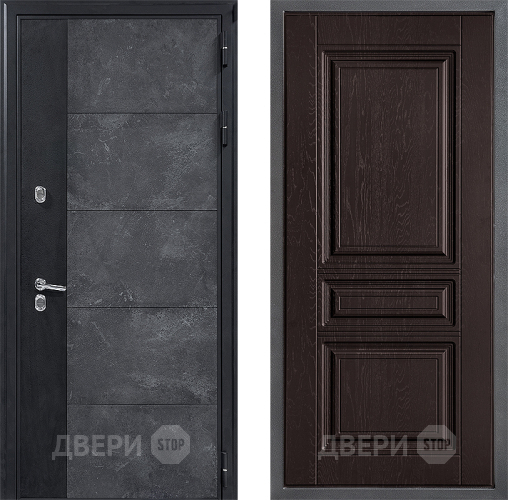 Входная металлическая Дверь Дверной континент ДК-15 Бетон ТЕРМО ФЛ-243 Дуб шоколадный в Голицыно