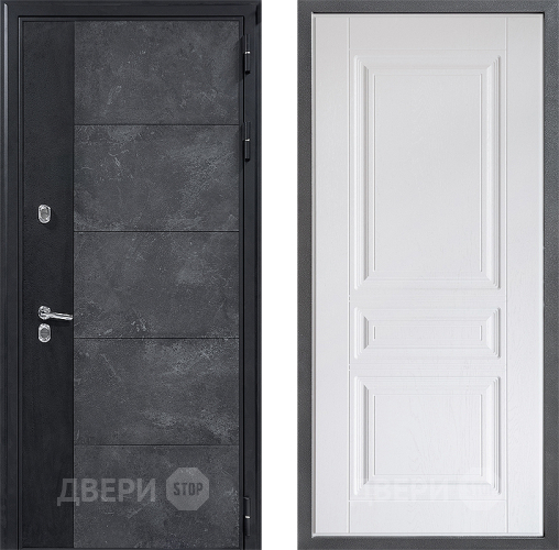 Входная металлическая Дверь Дверной континент ДК-15 Бетон ТЕРМО ФЛ-243 Альберо Браш серебро в Голицыно