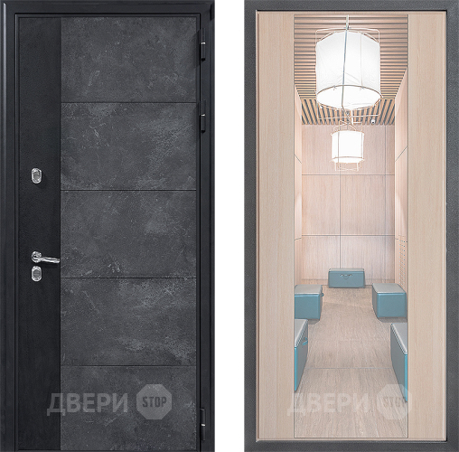 Дверь Дверной континент ДК-15 Бетон ТЕРМО ФЛЗ-1 Зеркало Капучино в Голицыно