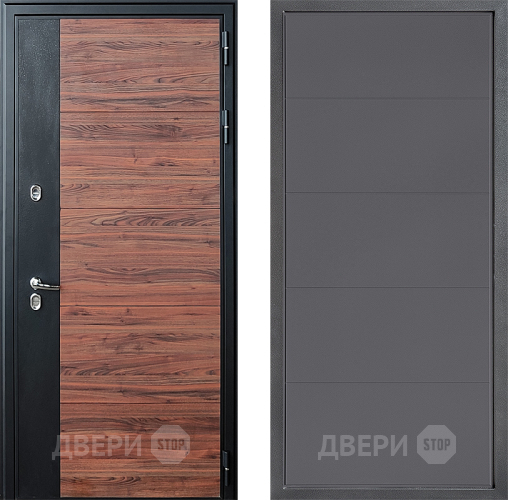 Входная металлическая Дверь Дверной континент ДК-15 Красное Дерево ТЕРМО ФЛ-649 Графит софт в Голицыно