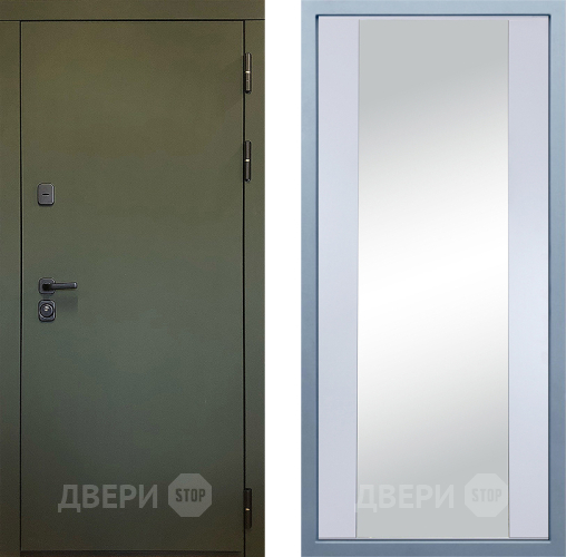 Входная металлическая Дверь Дива МД-61 Д-15 Зеркало Белый в Голицыно