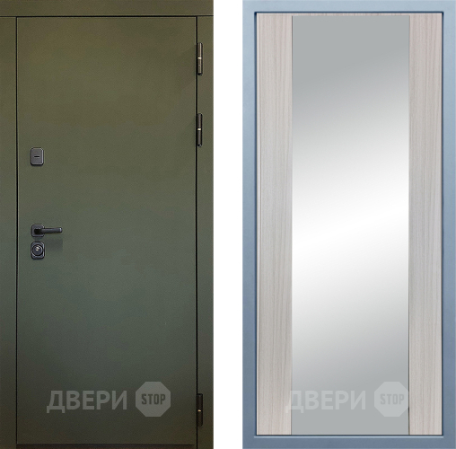 Входная металлическая Дверь Дива МД-61 Д-15 Зеркало Сандал белый в Голицыно
