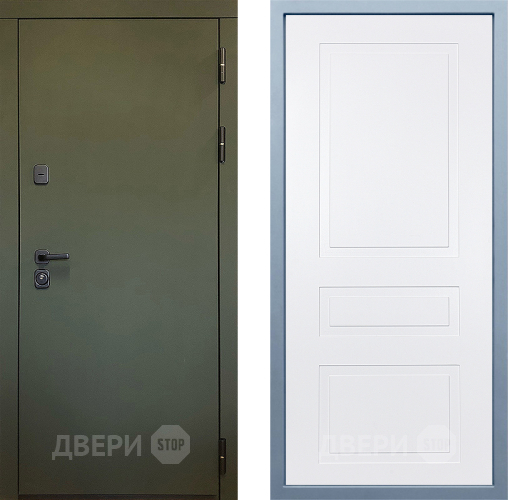 Входная металлическая Дверь Дива МД-61 Н-13 Белый в Голицыно