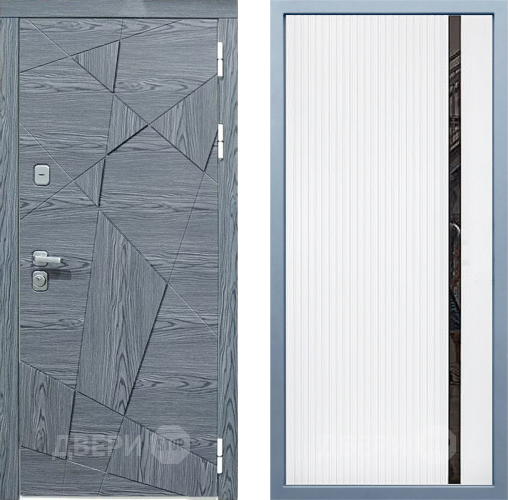 Входная металлическая Дверь Дива МД-97/3 МХ-46 Белый матовый в Голицыно