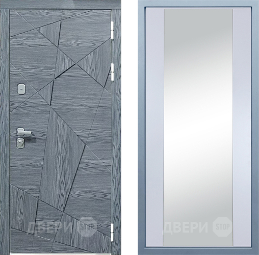 Входная металлическая Дверь Дива МД-97/3 Д-15 Зеркало Белый в Голицыно