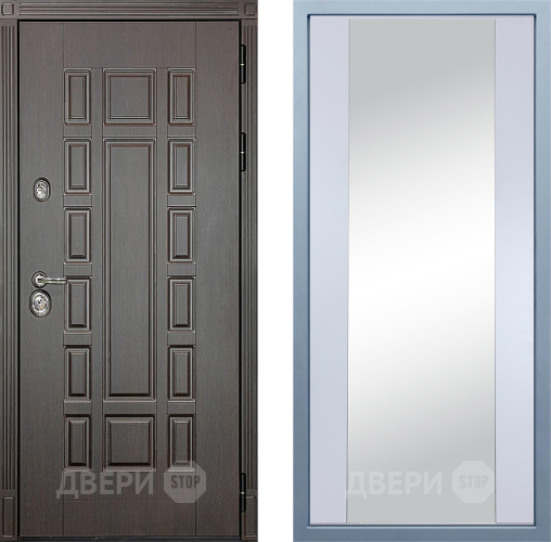 Входная металлическая Дверь Дива МД-38 Д-15 Зеркало Белый в Голицыно