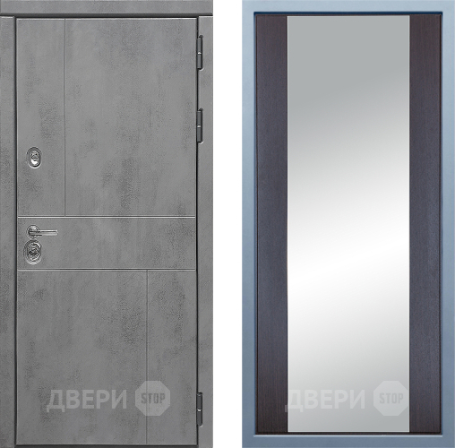 Входная металлическая Дверь Дива МД-48 Д-15 Зеркало Венге в Голицыно