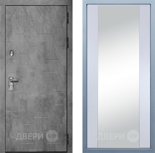 Дверь Дива МД-51 Д-15 Зеркало Белый в Голицыно