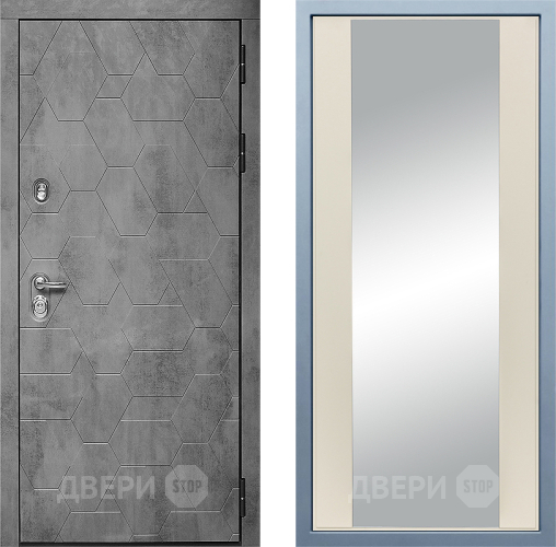 Входная металлическая Дверь Дива МД-51 Д-15 Зеркало Шампань в Голицыно