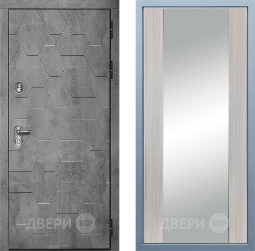 Входная металлическая Дверь Дива МД-51 Д-15 Зеркало Сандал белый в Голицыно