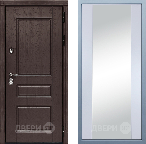 Дверь Дива МД-90 Д-15 Зеркало Белый в Голицыно