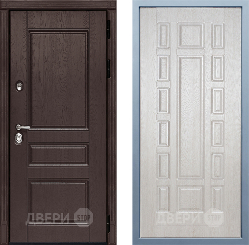 Входная металлическая Дверь Дива МД-90 М-2 Дуб филадельфия крем в Голицыно