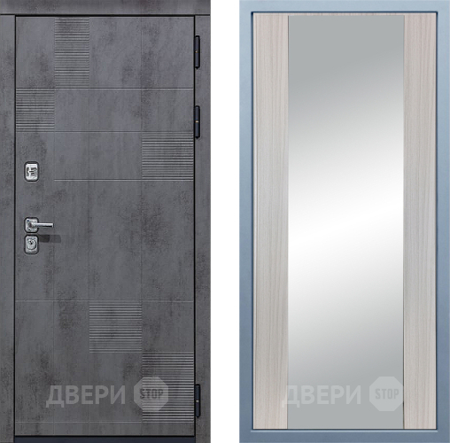 Входная металлическая Дверь Дива МД-35 Д-15 Зеркало Сандал белый в Голицыно