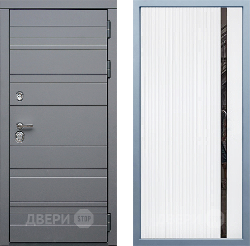 Входная металлическая Дверь Дива МД-39 МХ-46 Белый матовый в Голицыно