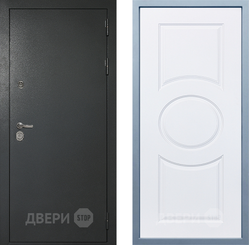 Входная металлическая Дверь Дива МД-40 Титан Д-8 Белый в Голицыно