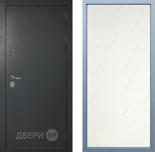 Входная металлическая Дверь Дива МД-40 Титан М-16 Белый в Голицыно