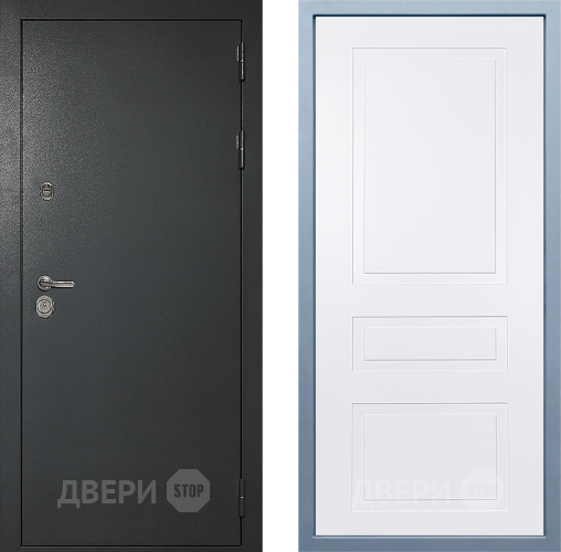 Входная металлическая Дверь Дива МД-40 Титан Н-13 Белый в Голицыно