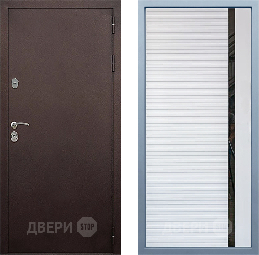 Входная металлическая Дверь Дива МД-40 Медь МХ-45 Белый матовый в Голицыно