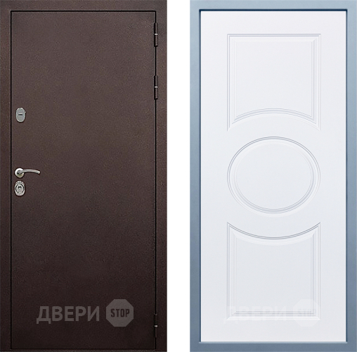 Входная металлическая Дверь Дива МД-40 Медь Д-8 Белый в Голицыно