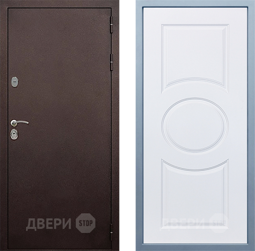 Входная металлическая Дверь Дива МД-40 Медь М-30 Белый в Голицыно