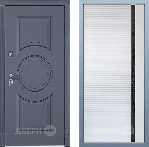 Входная металлическая Дверь Дива МХ-30 STR МХ-45 Белый матовый в Голицыно