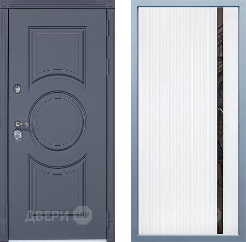 Входная металлическая Дверь Дива МХ-30 STR МХ-46 Белый матовый в Голицыно